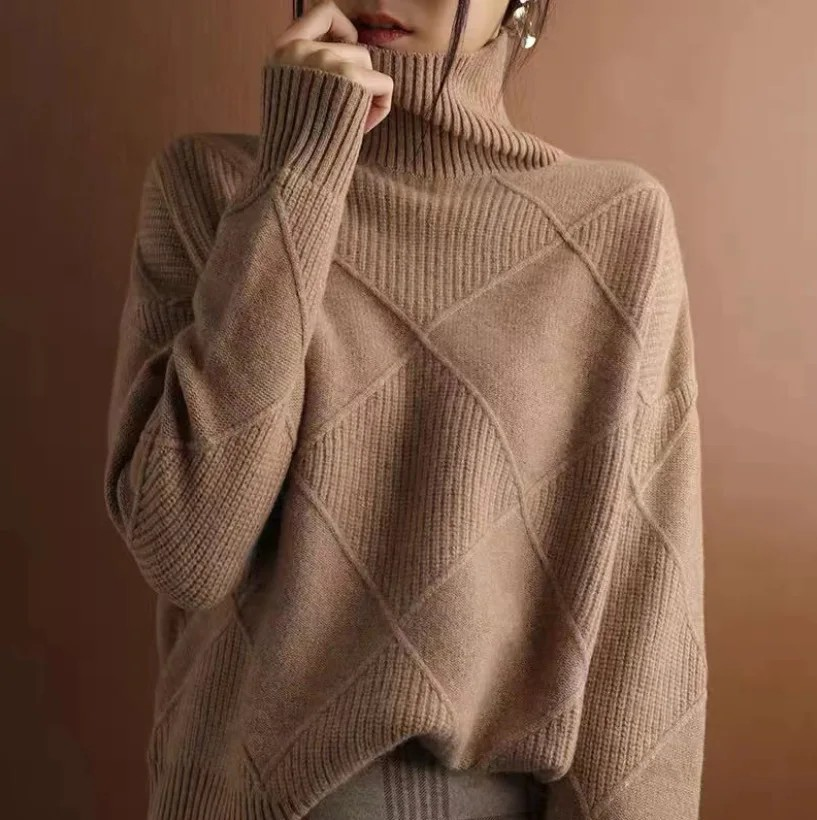 Maison™ | Textured Turtleneck Knit Sweater