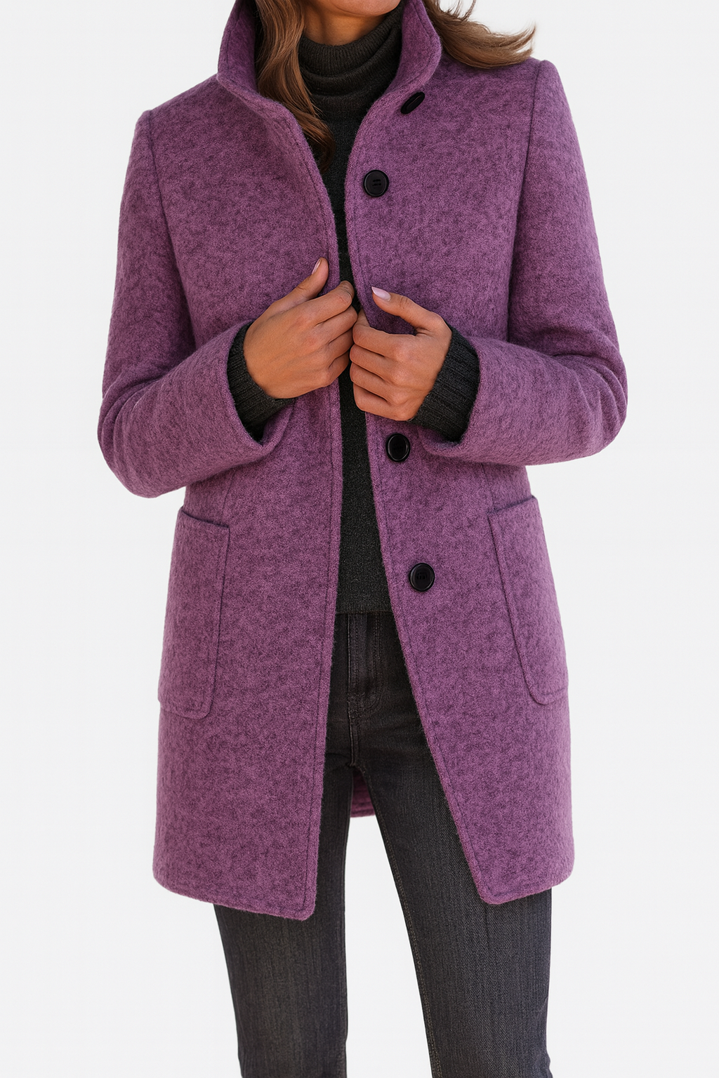 Maison | Ladies Coat with High Collar