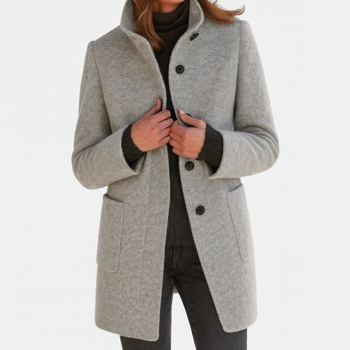 Maison | Ladies Coat with High Collar