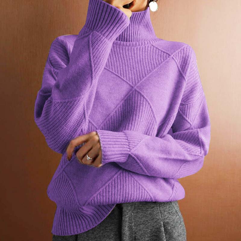 Maison™ | Textured Turtleneck Knit Sweater