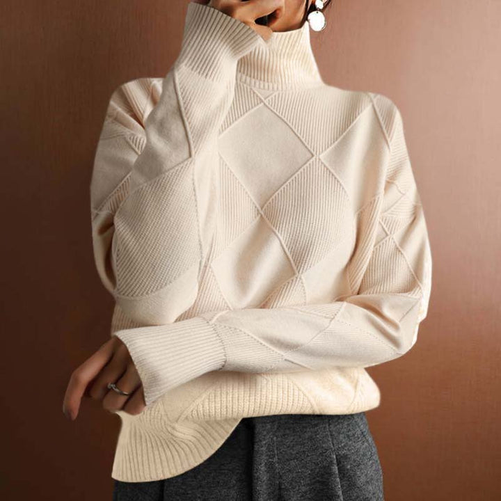 Maison™ | Textured Turtleneck Knit Sweater