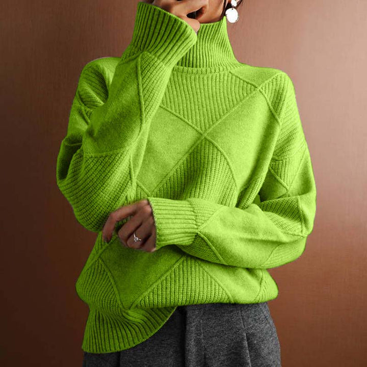 Maison™ | Textured Turtleneck Knit Sweater