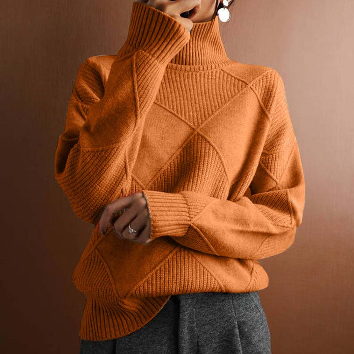 Maison™ | Textured Turtleneck Knit Sweater