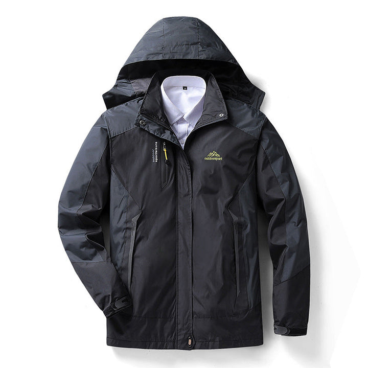 Outdoor Waterproof Jacket with Removable Hood for Women