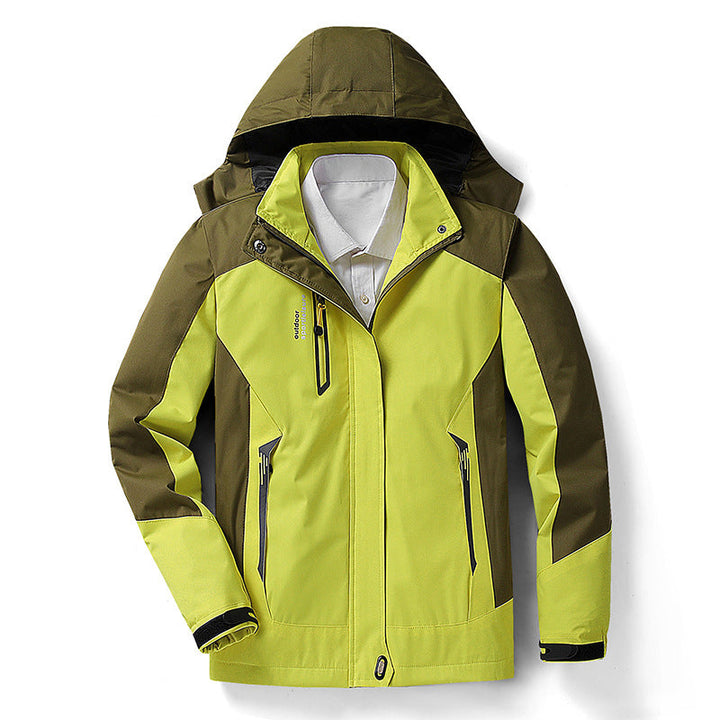 Outdoor Waterproof Jacket with Removable Hood for Women