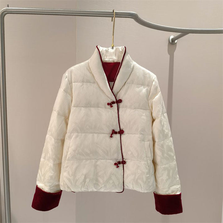 Retro Chic Chenille Puffer Women’s Jacket